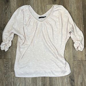 Maurices very light pink knit 3/4 sleeve top women’s size L